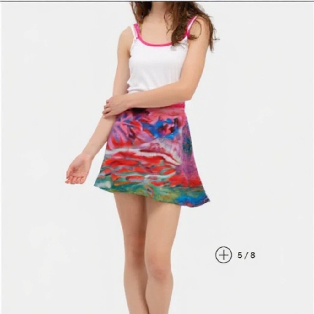 Short Flare Skirt Bird of Paradise - Brand New - Picture 2 of 8